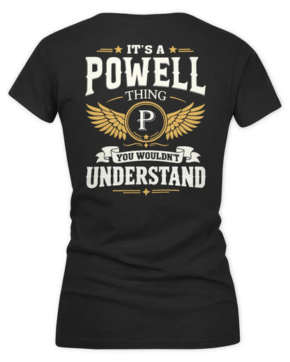 POWELL KT06-M008 It’s a [NAME] Thing – You Wouldn’t Understand | Personalized Vintage T-Shirt - Women's V-Neck T-Shirt - Black