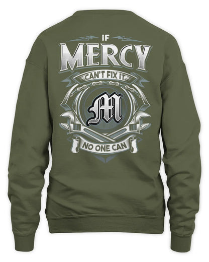 MERCY AP81-K4-626 - Personalized Ahmed Quote Apparel “If Ahmed Can't Fix It, No One Can” - Unisex Sweatshirt - Military Green