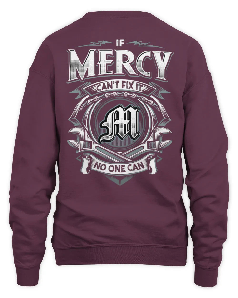 MERCY AP81-K4-626 - Personalized Ahmed Quote Apparel “If Ahmed Can't Fix It, No One Can” - Unisex Sweatshirt - Maroon