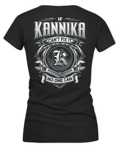 KANNIKA AP81-K4-626 - Personalized Ahmed Quote Apparel “If Ahmed Can't Fix It, No One Can” - Women's V-Neck T-Shirt - Black