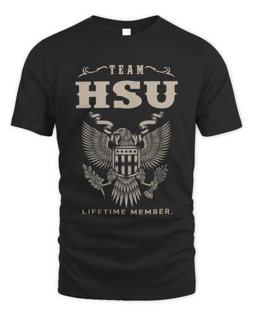 HSU TP06-K82 – Personalized Classic Style Apparel “Team NAME Lifetime Member” - Unisex Standard T-Shirt - Black