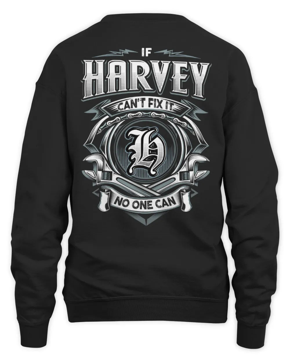 HARVEY AP81-K4-626 - Personalized Ahmed Quote Apparel “If Ahmed Can't Fix It, No One Can” - Unisex Sweatshirt - Black