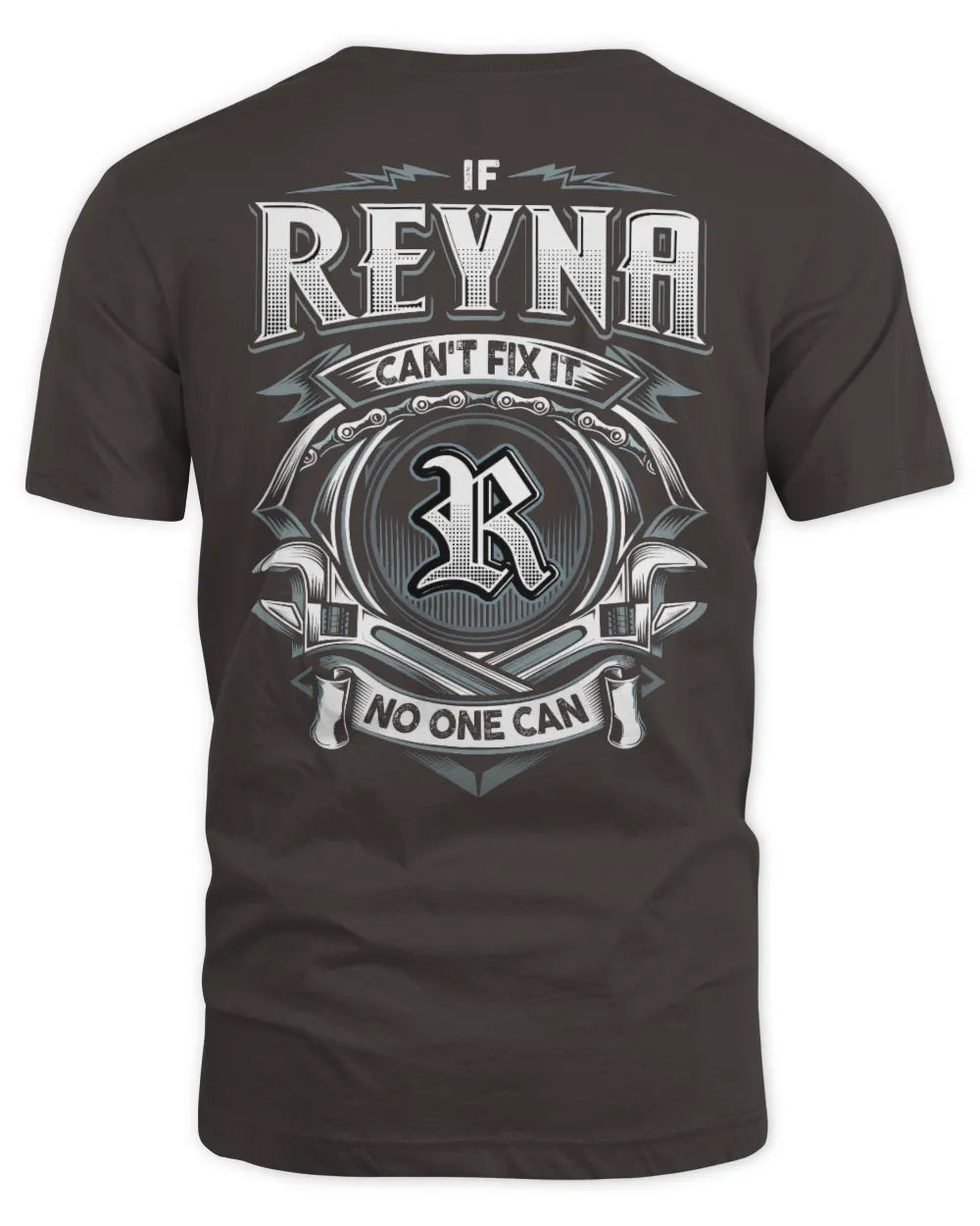 REYNA AP81-K4-626 - Personalized Ahmed Quote Apparel “If Ahmed Can't Fix It, No One Can” - Unisex Standard T-Shirt - Dark Chocolate