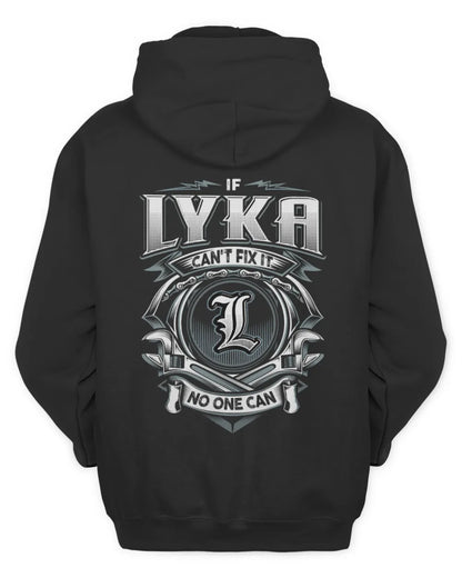 LYKA AP81-K4-626 - Personalized Ahmed Quote Apparel “If Ahmed Can't Fix It, No One Can” - Unisex Hoodie - Black