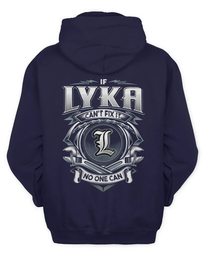 LYKA AP81-K4-626 - Personalized Ahmed Quote Apparel “If Ahmed Can't Fix It, No One Can” - Unisex Hoodie - Navy