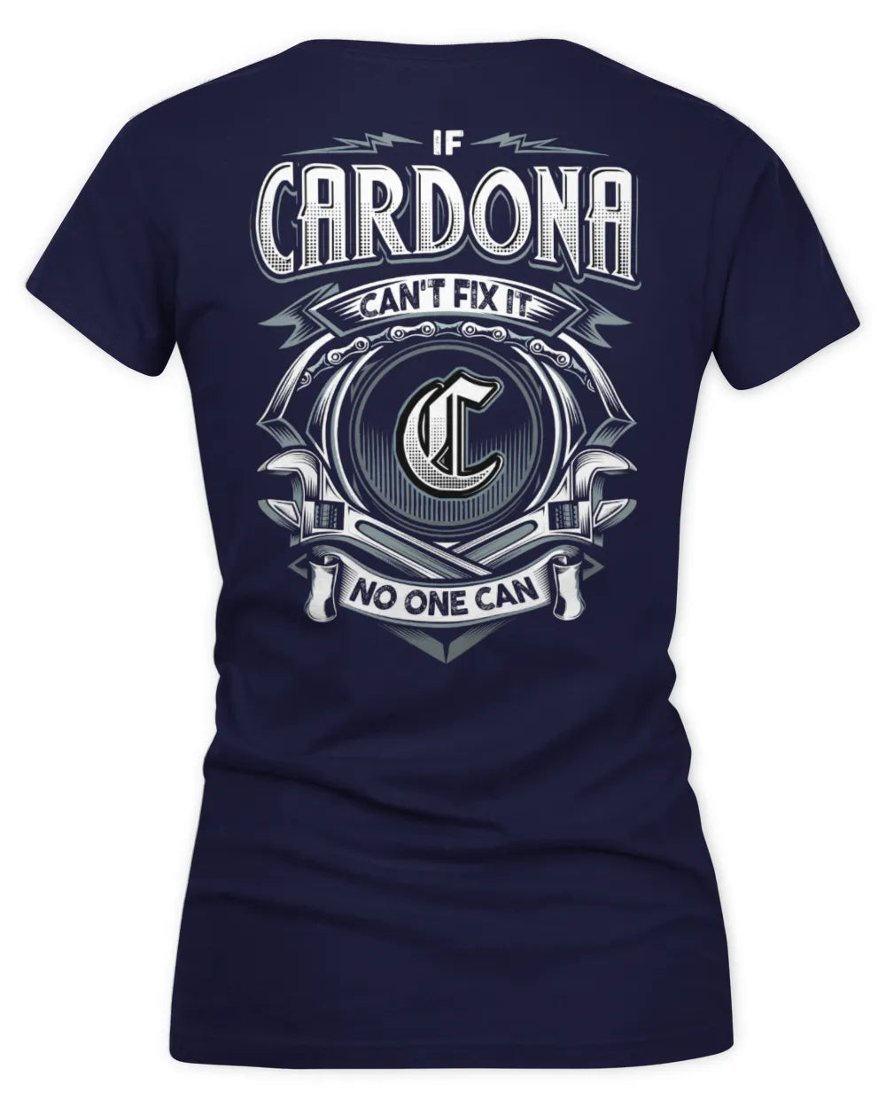 CARDONA AP81-K4-626 - Personalized Ahmed Quote Apparel “If Ahmed Can't Fix It, No One Can” - Women's V-Neck T-Shirt - Navy