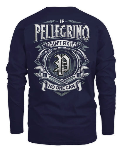 PELLEGRINO AP81-K4-626 - Personalized Ahmed Quote Apparel “If Ahmed Can't Fix It, No One Can” - Men's Long Sleeved T-Shirt - Navy