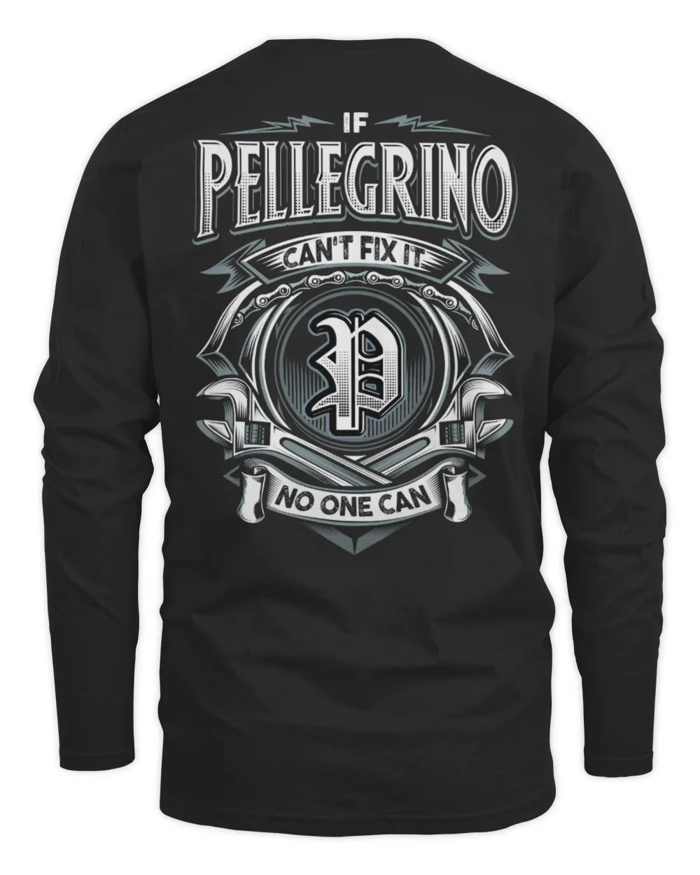 PELLEGRINO AP81-K4-626 - Personalized Ahmed Quote Apparel “If Ahmed Can't Fix It, No One Can” - Men's Long Sleeved T-Shirt - Black
