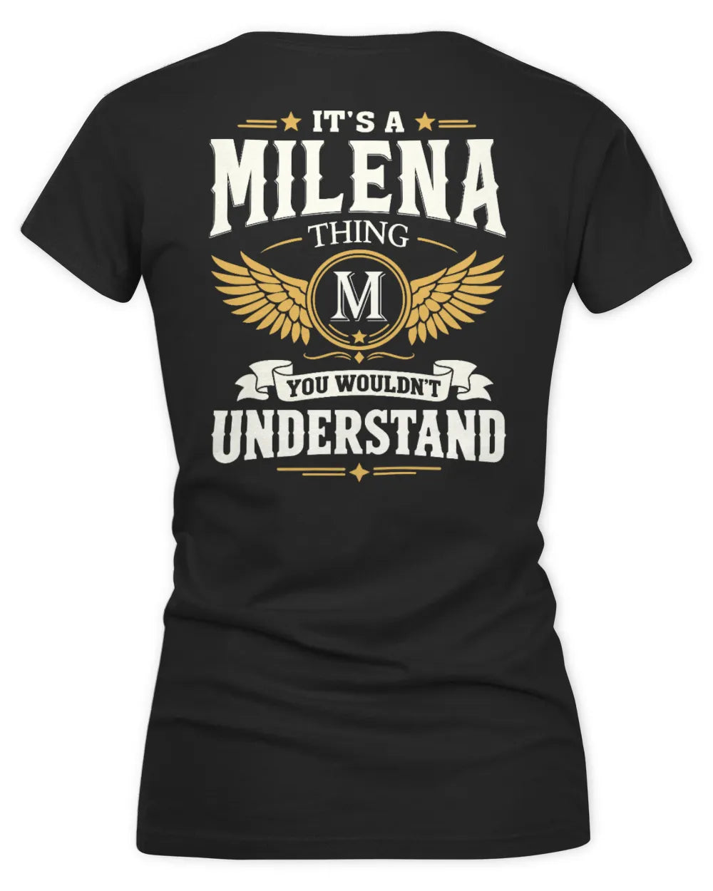 MILENA KT06-M008 It’s a [NAME] Thing – You Wouldn’t Understand | Personalized Vintage T-Shirt - Women's V-Neck T-Shirt - Black
