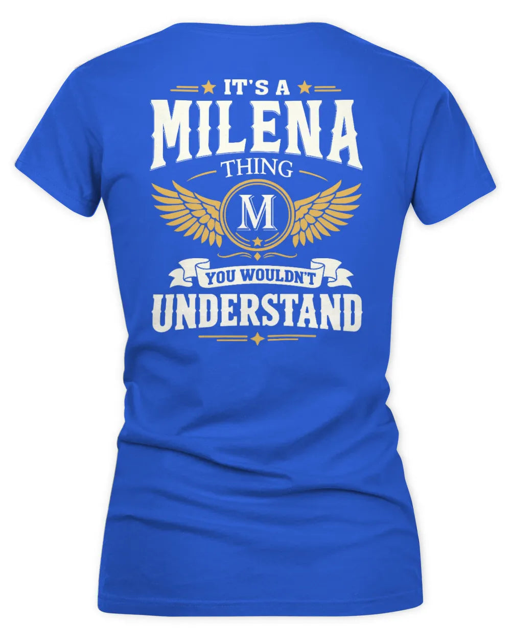 MILENA KT06-M008 It’s a [NAME] Thing – You Wouldn’t Understand | Personalized Vintage T-Shirt - Women's V-Neck T-Shirt - Royal