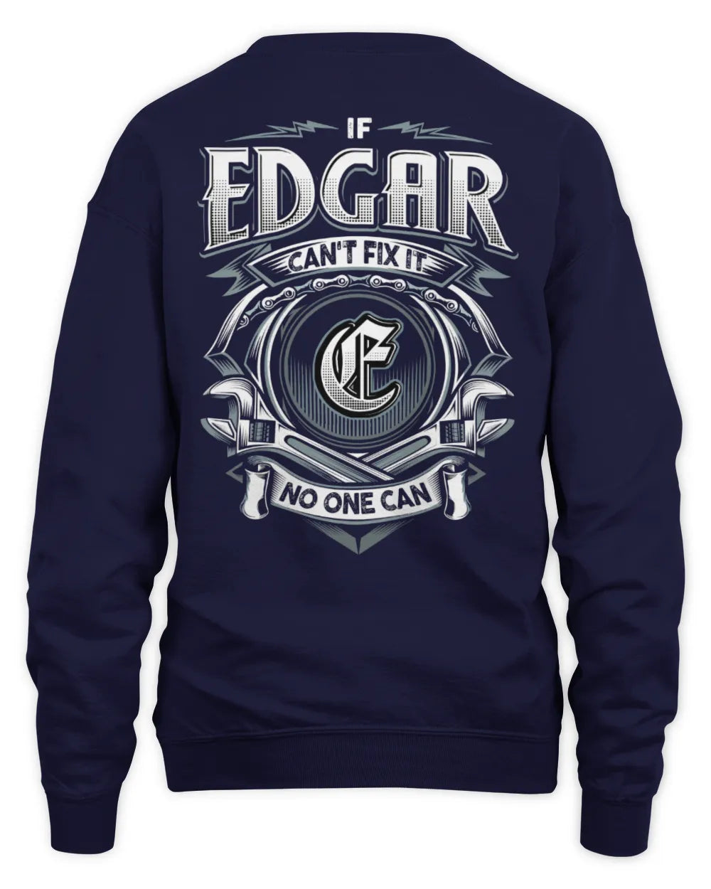 EDGAR AP81-K4-626 - Personalized Ahmed Quote Apparel “If Ahmed Can't Fix It, No One Can” - Unisex Sweatshirt - Navy