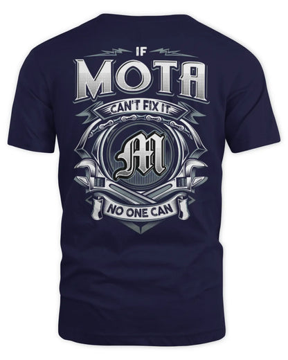 MOTA AP81-K4-626 - Personalized Ahmed Quote Apparel “If Ahmed Can't Fix It, No One Can” - Unisex Standard T-Shirt - Navy