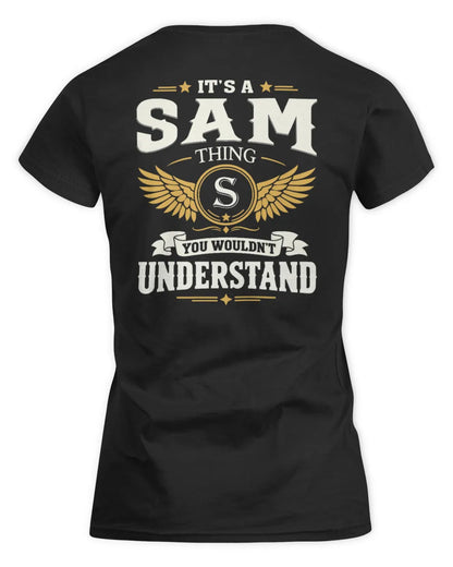 SAM KT06-M008 It’s a [NAME] Thing – You Wouldn’t Understand | Personalized Vintage T-Shirt - Women's Standard T-Shirt - Black