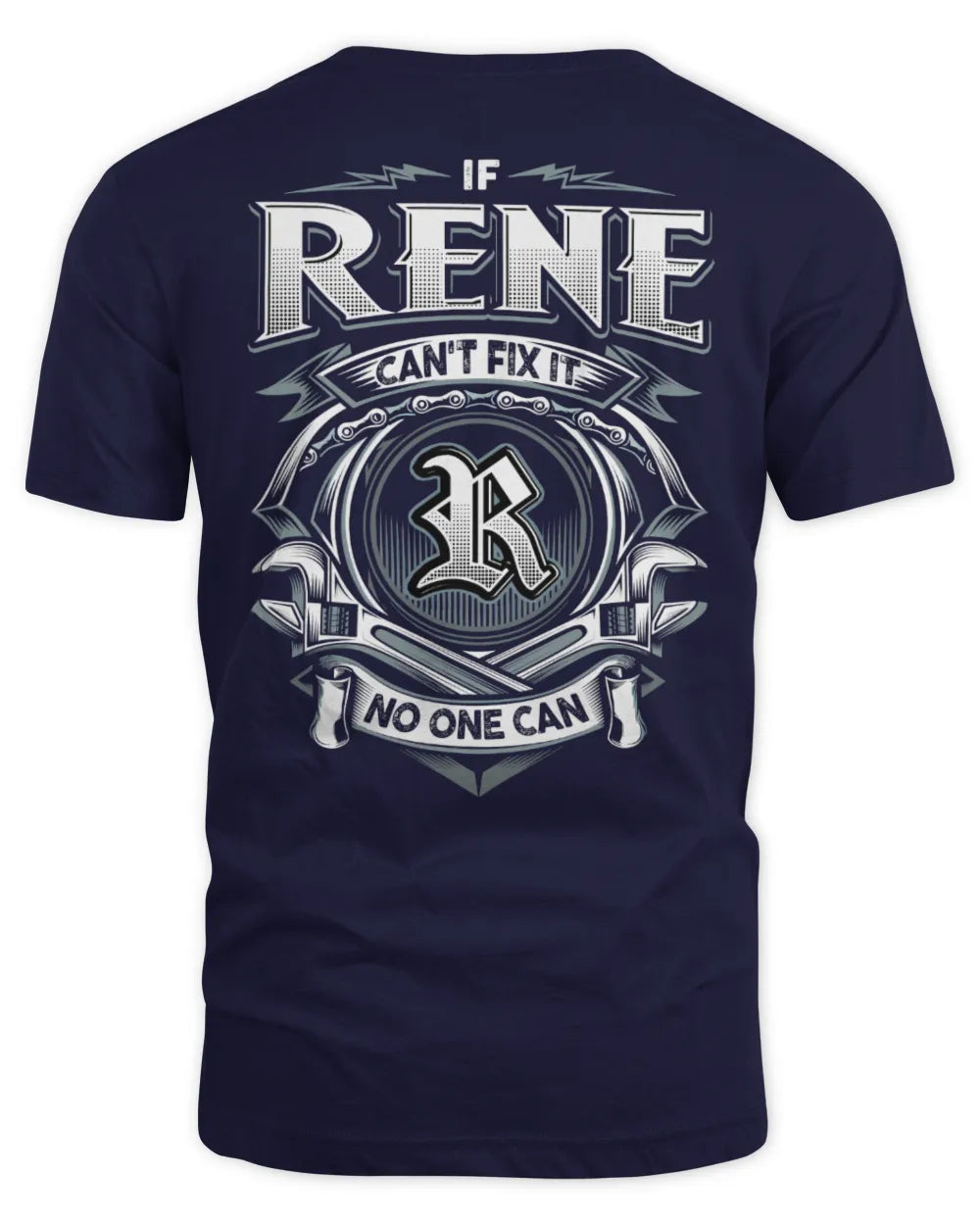 RENE AP81-K4-626 - Personalized Ahmed Quote Apparel “If Ahmed Can't Fix It, No One Can” - Unisex Standard T-Shirt - Navy