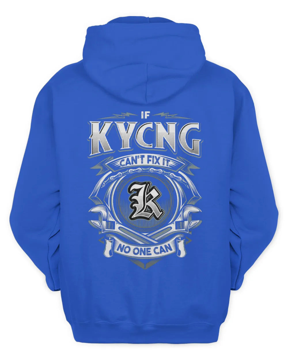 KYCNG AP81-K4-626 - Personalized Ahmed Quote Apparel “If Ahmed Can't Fix It, No One Can” - Unisex Hoodie - Royal