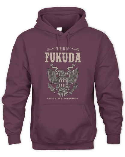 FUKUDA TP06-K82 – Personalized Classic Style Apparel “Team NAME Lifetime Member” - Unisex Hoodie - Maroon