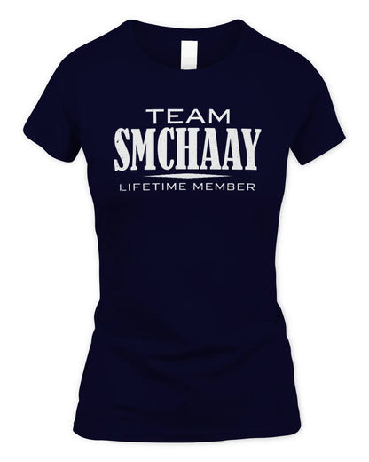 SMCHAAY BL62-K4-128 - Personalized “Team NAME Lifetime Member” - Women's Standard T-Shirt - Navy