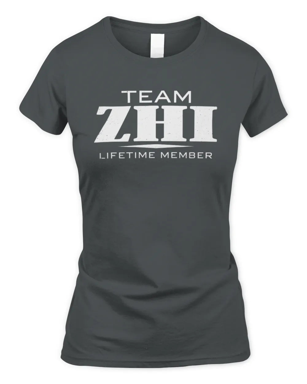 ZHI BL62-K4-128 - Personalized “Team NAME Lifetime Member” - Women's Standard T-Shirt - Charcoal