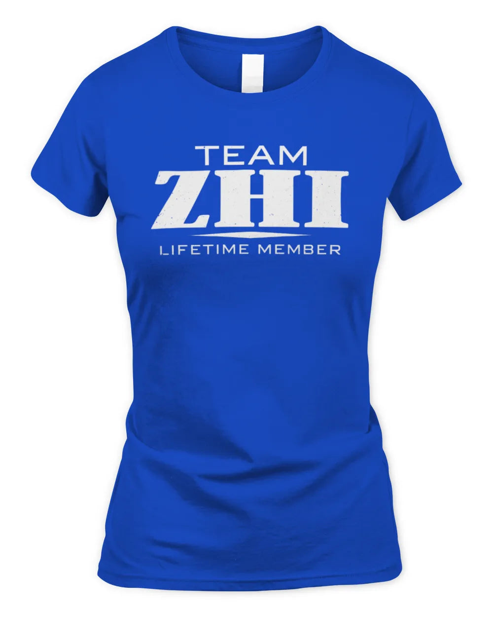 ZHI BL62-K4-128 - Personalized “Team NAME Lifetime Member” - Women's Standard T-Shirt - Royal