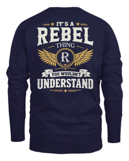 REBEL KT06-M008 It’s a [NAME] Thing – You Wouldn’t Understand | Personalized Vintage T-Shirt - Men's Long Sleeved T-Shirt - Navy