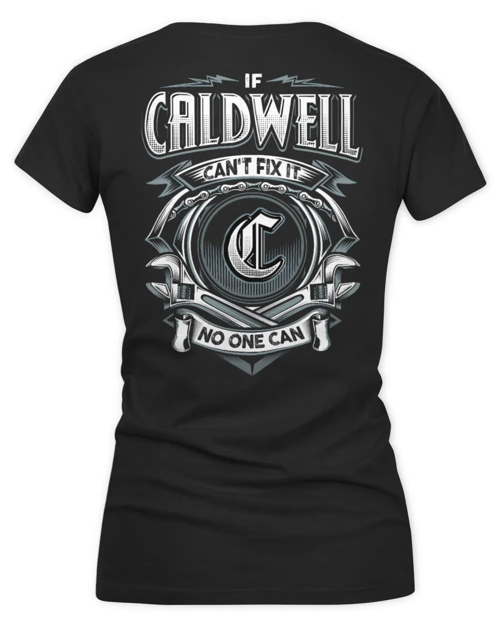 CALDWELL AP81-K4-626 - Personalized Ahmed Quote Apparel “If Ahmed Can't Fix It, No One Can” - Women's V-Neck T-Shirt - Black