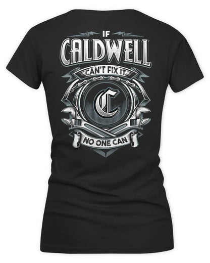 CALDWELL AP81-K4-626 - Personalized Ahmed Quote Apparel “If Ahmed Can't Fix It, No One Can” - Women's V-Neck T-Shirt - Black