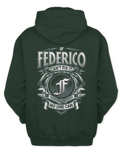 FEDERICO AP81-K4-626 - Personalized Ahmed Quote Apparel “If Ahmed Can't Fix It, No One Can” - Unisex Hoodie - Forest Green