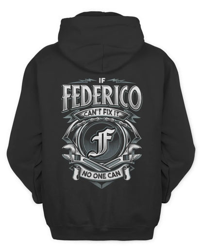 FEDERICO AP81-K4-626 - Personalized Ahmed Quote Apparel “If Ahmed Can't Fix It, No One Can” - Unisex Hoodie - Black