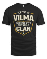 VILMA NT1-K008 Cross A/An NAME, You Deal With the Whole Clan | Personalized Vintage T-Shirt - Unisex Standard T-Shirt - Black