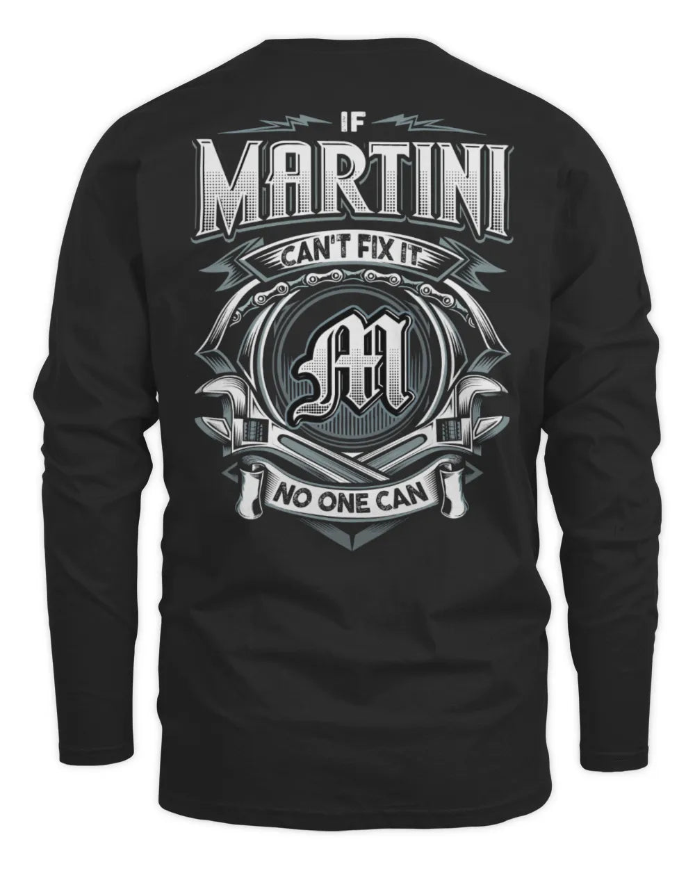 MARTINI AP81-K4-626 - Personalized Ahmed Quote Apparel “If Ahmed Can't Fix It, No One Can” - Men's Long Sleeved T-Shirt - Black