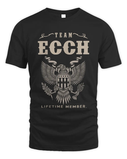 ECCH TP06-K82 – Personalized Classic Style Apparel “Team NAME Lifetime Member” - Unisex Standard T-Shirt - Black
