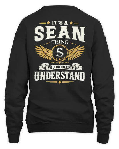 SEAN KT06-M008 It’s a [NAME] Thing – You Wouldn’t Understand | Personalized Vintage T-Shirt - Unisex Sweatshirt - Black
