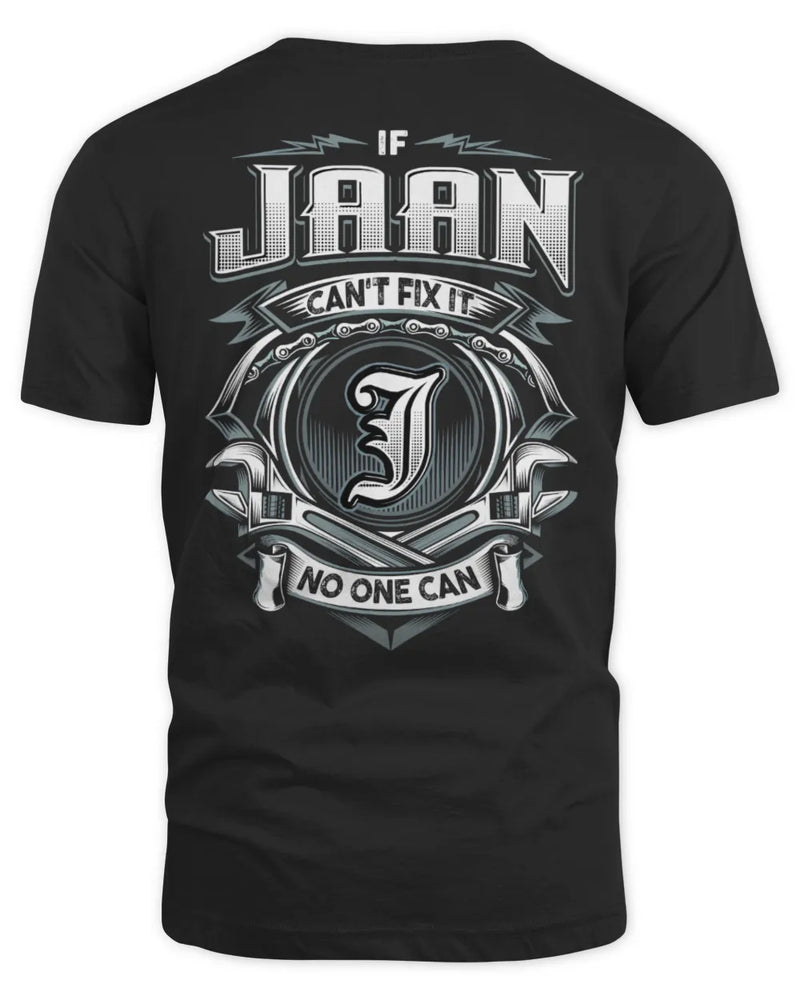 JAAN AP81-K4-626 - Personalized Ahmed Quote Apparel “If Ahmed Can't Fix It, No One Can” - Unisex Standard T-Shirt - Black