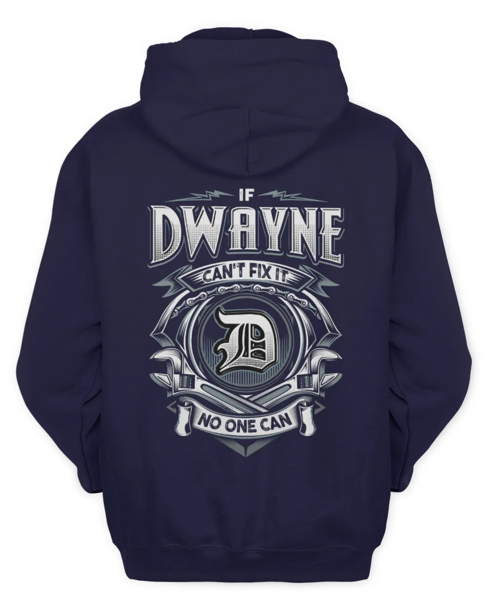 DWAYNE AP81-K4-626 - Personalized Ahmed Quote Apparel “If Ahmed Can't Fix It, No One Can” - Unisex Hoodie - Navy