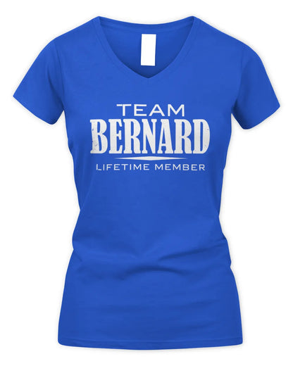 BERNARD BL62-K4-128 - Personalized “Team NAME Lifetime Member” - Women's V-Neck T-Shirt - Royal