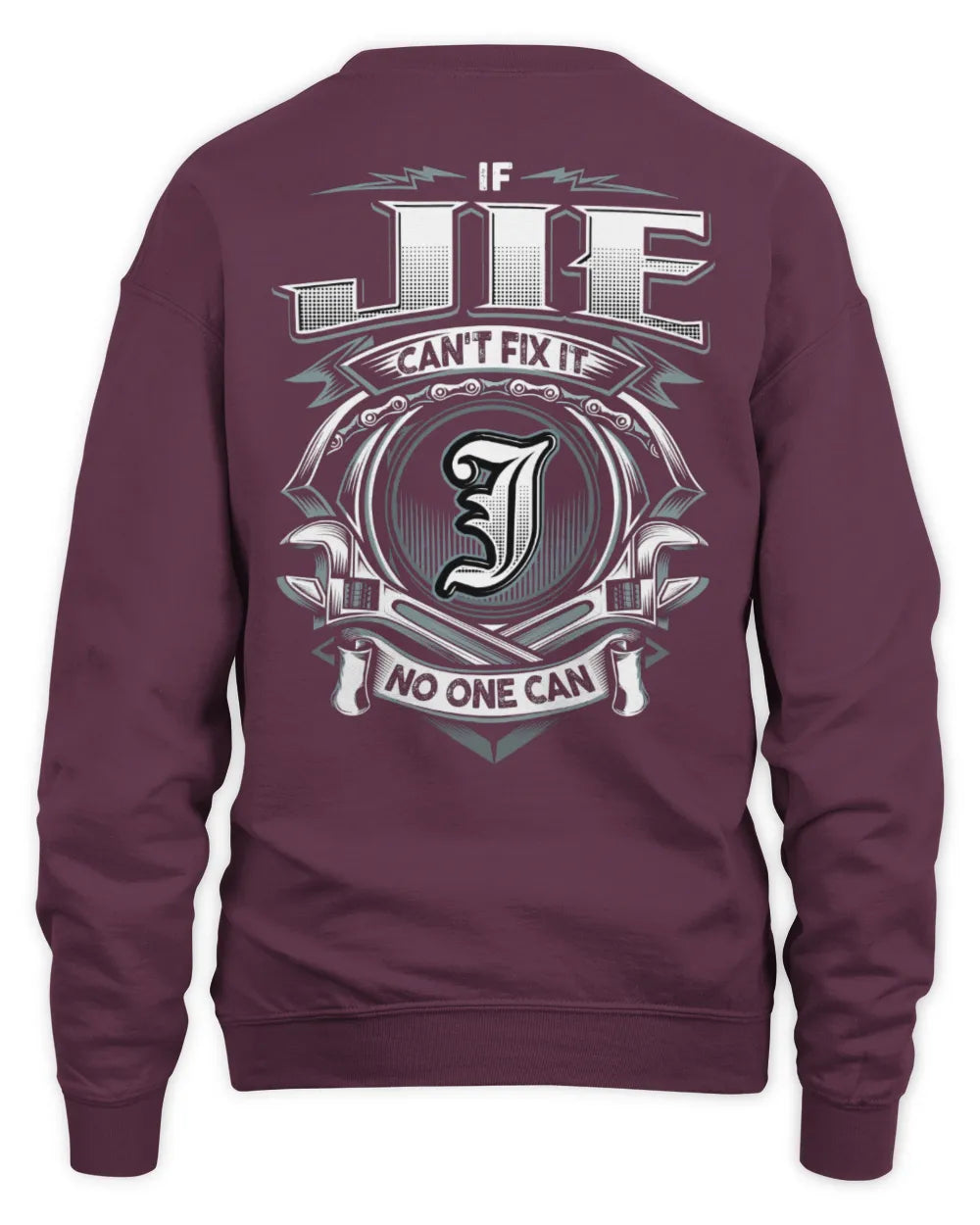 JIE AP81-K4-626 - Personalized Ahmed Quote Apparel “If Ahmed Can't Fix It, No One Can” - Unisex Sweatshirt - Maroon