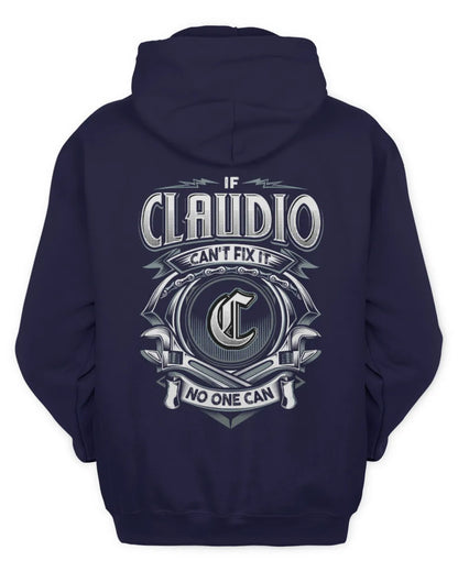 CLAUDIO AP81-K4-626 - Personalized Ahmed Quote Apparel “If Ahmed Can't Fix It, No One Can” - Unisex Hoodie - Navy