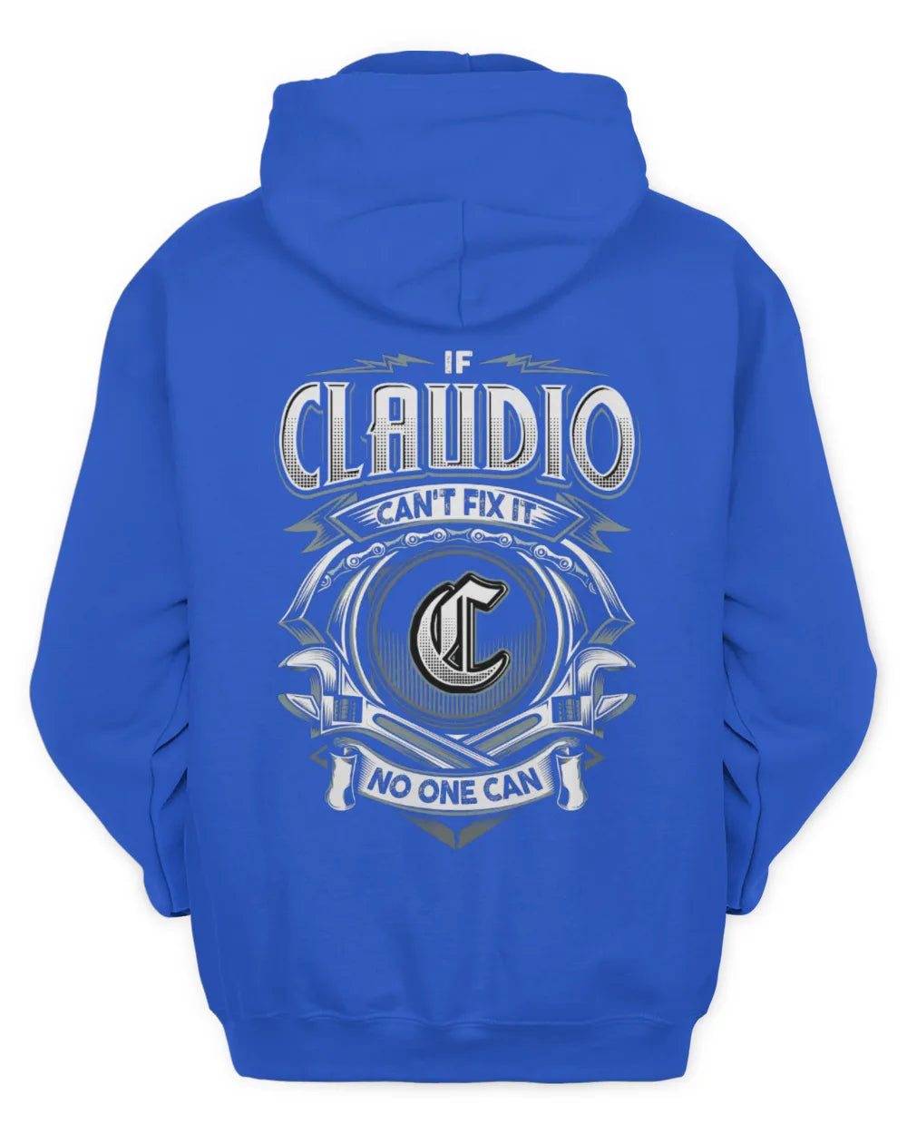 CLAUDIO AP81-K4-626 - Personalized Ahmed Quote Apparel “If Ahmed Can't Fix It, No One Can” - Unisex Hoodie - Royal