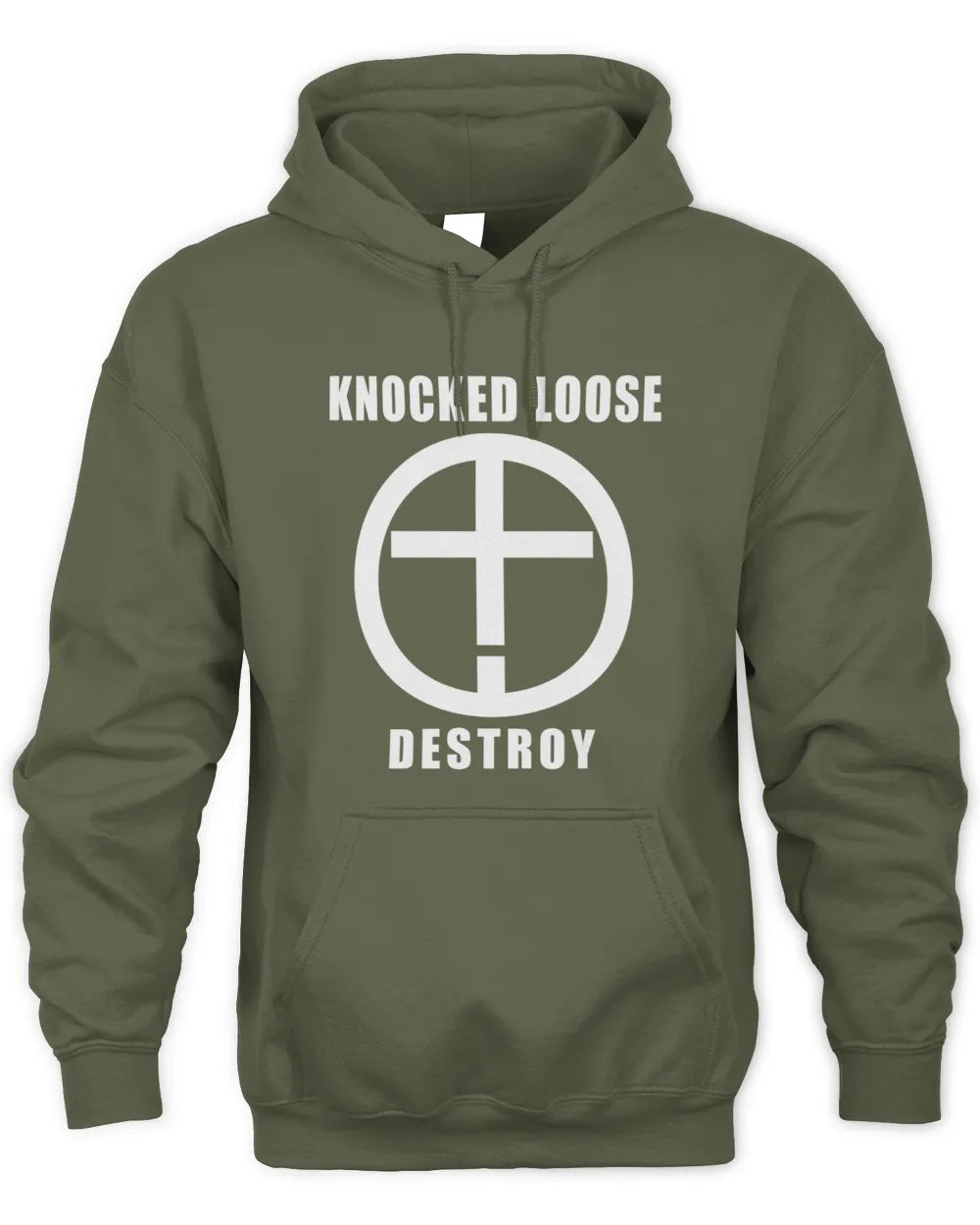 GILL AP62-K4-666 - Personalized Fierce Wolf Quote Apparel “If You Kick Me When I’m Down, You Better Pray I Don’t Get Up” - Men's Long Sleeved T-Shirt - Military Green