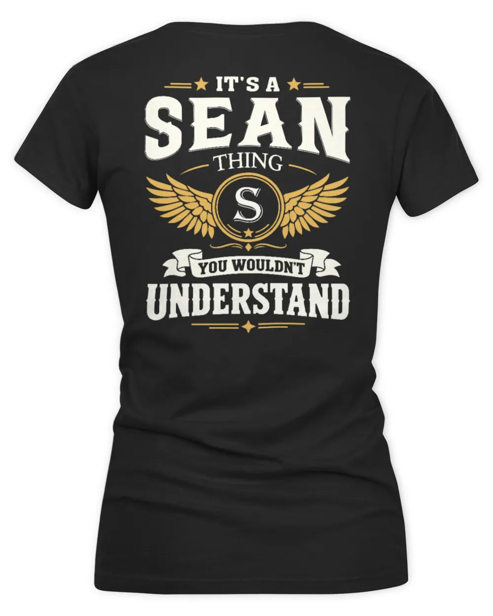 SEAN KT06-M008 It’s a [NAME] Thing – You Wouldn’t Understand | Personalized Vintage T-Shirt - Women's V-Neck T-Shirt - Black