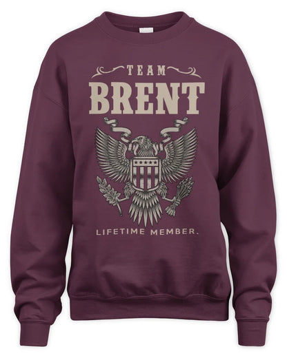 BRENT TP06-K82 – Personalized Classic Style Apparel “Team NAME Lifetime Member” - Unisex Sweatshirt - Maroon
