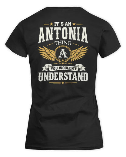 ANTONIA KT06-M008 It’s a [NAME] Thing – You Wouldn’t Understand | Personalized Vintage T-Shirt - Women's Standard T-Shirt - Black