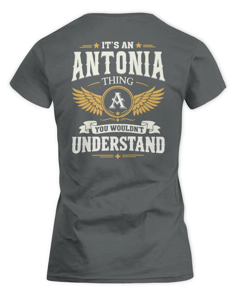 ANTONIA KT06-M008 It’s a [NAME] Thing – You Wouldn’t Understand | Personalized Vintage T-Shirt - Women's Standard T-Shirt - Charcoal