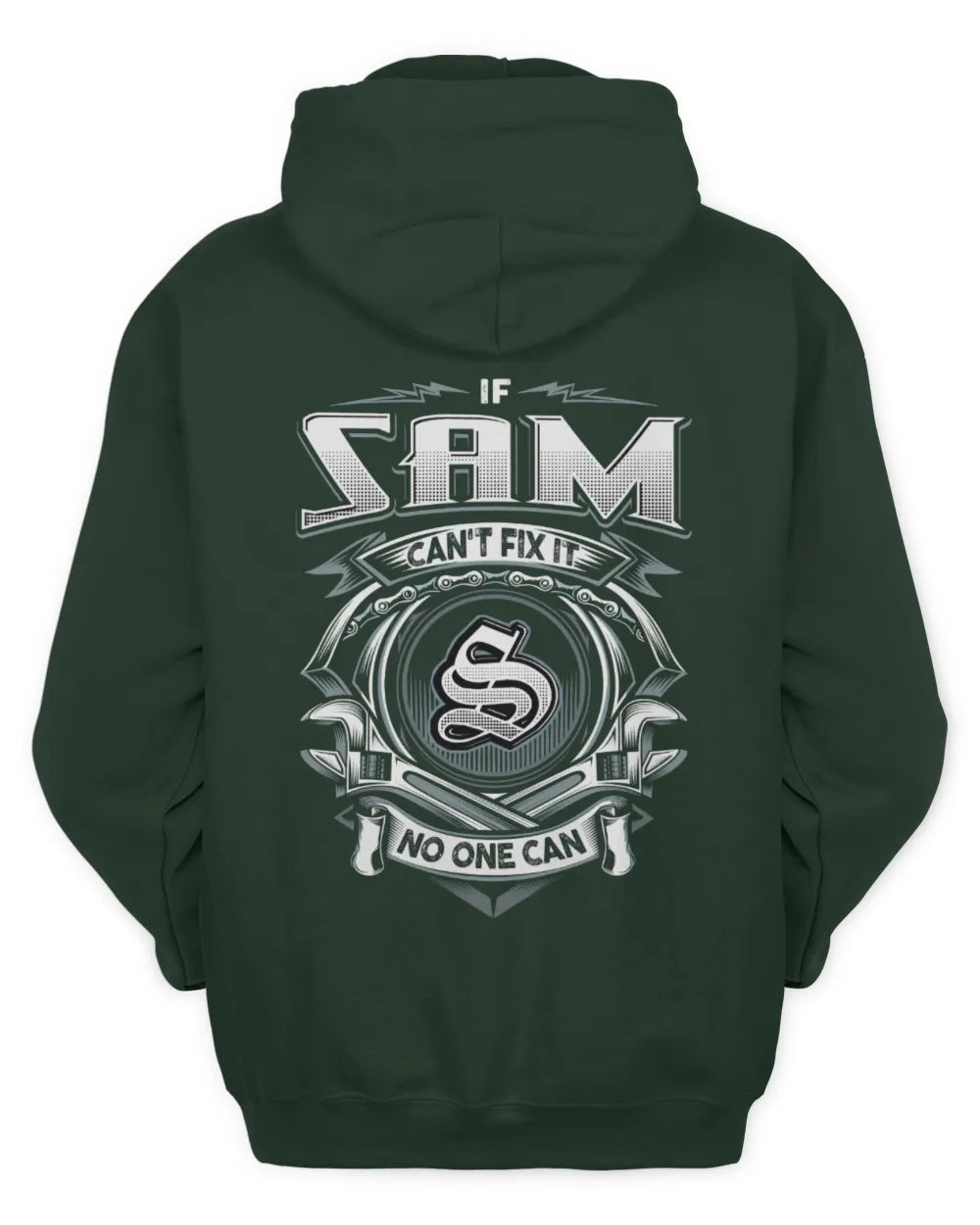 SAM AP81-K4-626 - Personalized Ahmed Quote Apparel “If Ahmed Can't Fix It, No One Can” - Unisex Hoodie - Forest Green