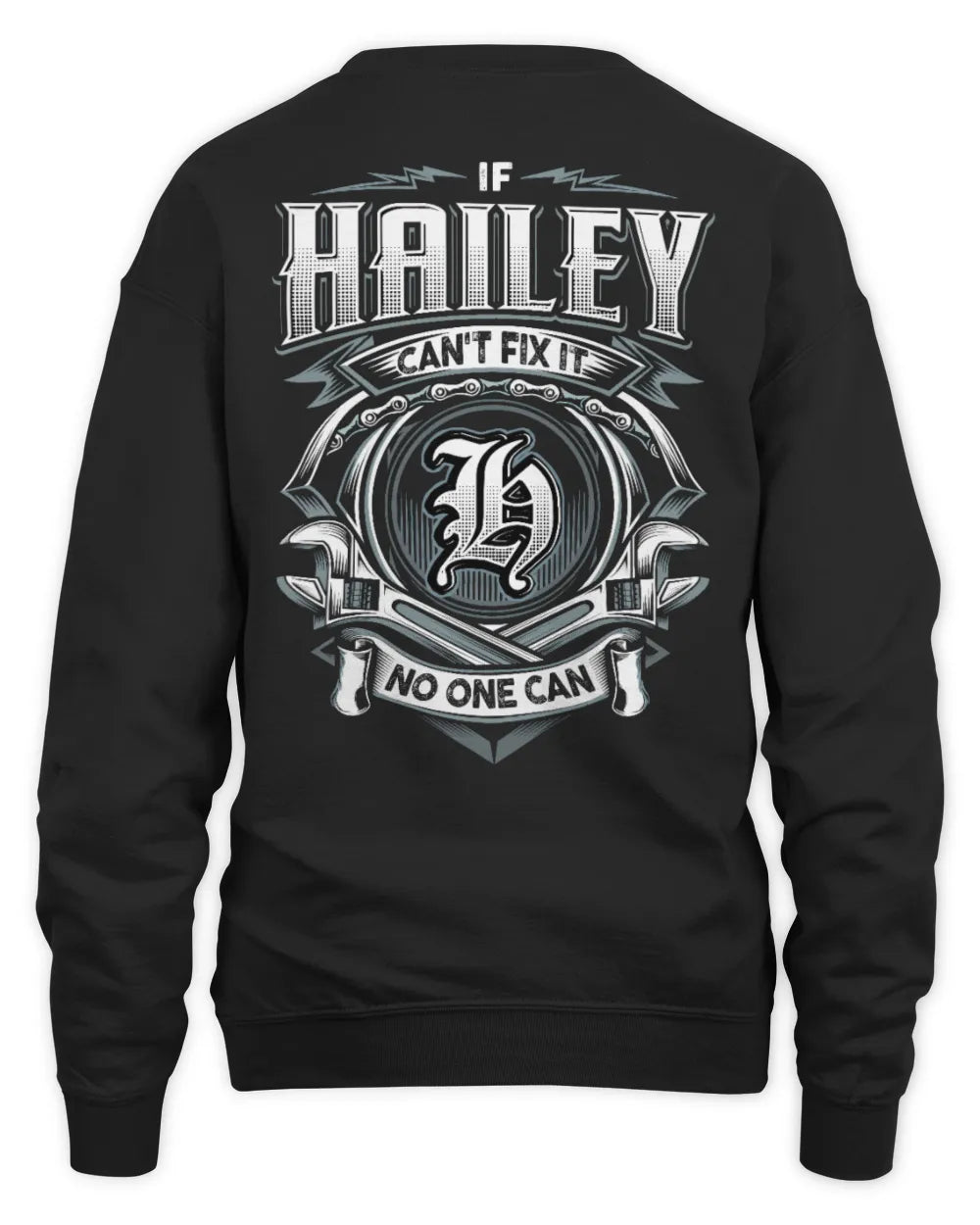 HAILEY AP81-K4-626 - Personalized Ahmed Quote Apparel “If Ahmed Can't Fix It, No One Can” - Unisex Sweatshirt - Black