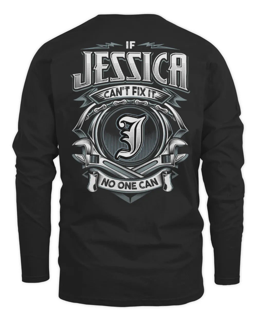 JESSICA AP81-K4-626 - Personalized Ahmed Quote Apparel “If Ahmed Can't Fix It, No One Can” - Men's Long Sleeved T-Shirt - Black