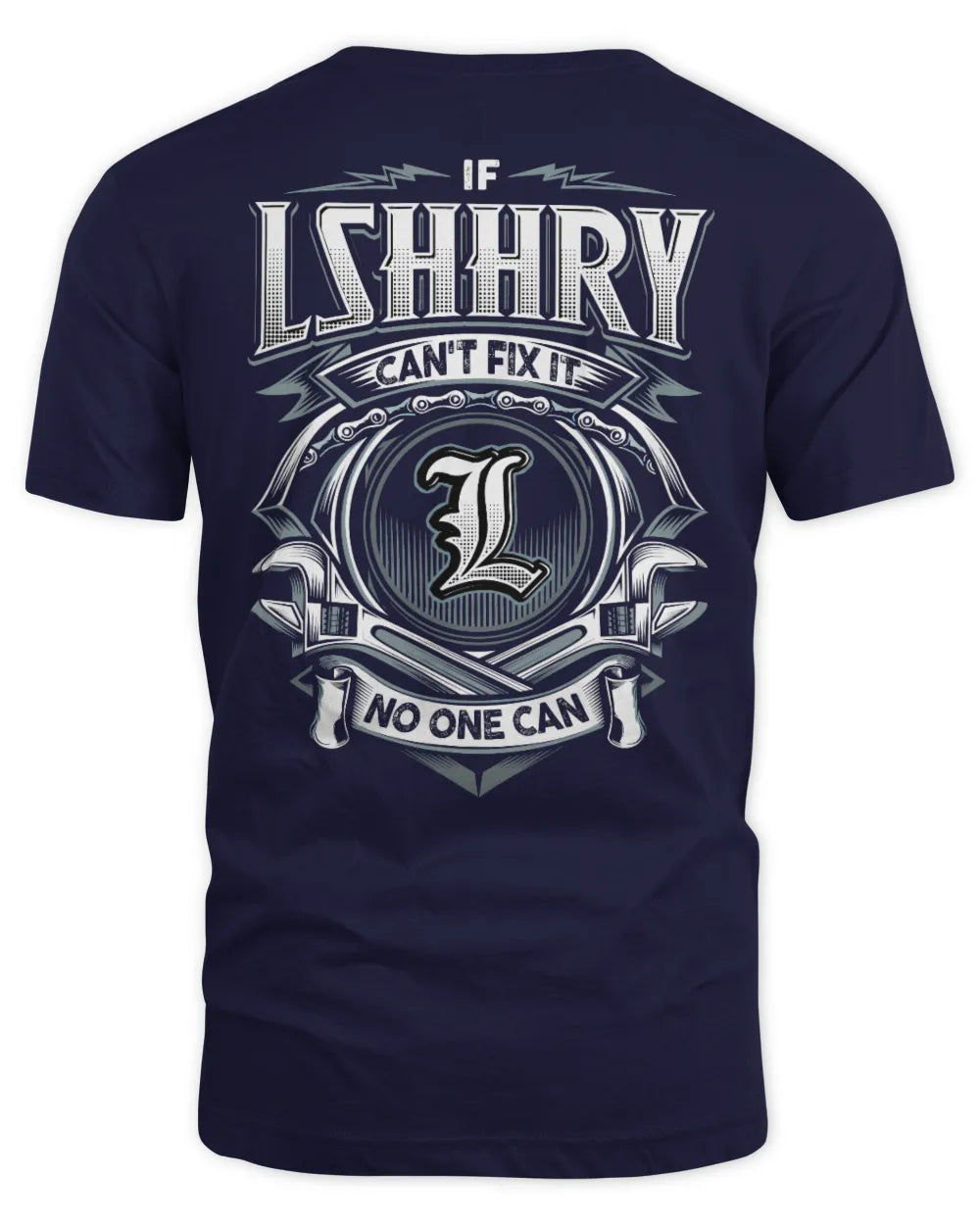 LSHHRY AP81-K4-626 - Personalized Ahmed Quote Apparel “If Ahmed Can't Fix It, No One Can” - Unisex Standard T-Shirt - Navy