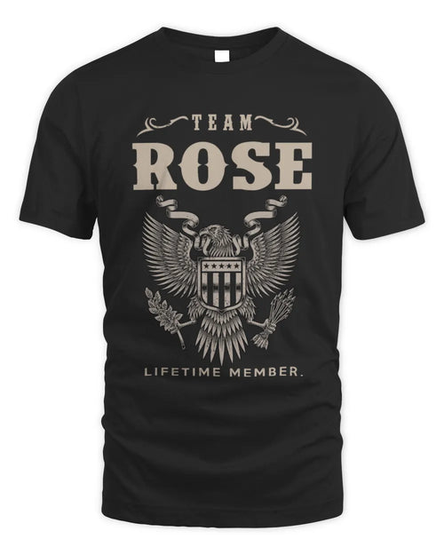 ROSE TP06-K82 – Personalized Classic Style Apparel “Team NAME Lifetime Member” - Unisex Standard T-Shirt - Black