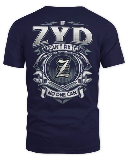 ZYD AP81-K4-626 - Personalized Ahmed Quote Apparel “If Ahmed Can't Fix It, No One Can” - Unisex Standard T-Shirt - Navy