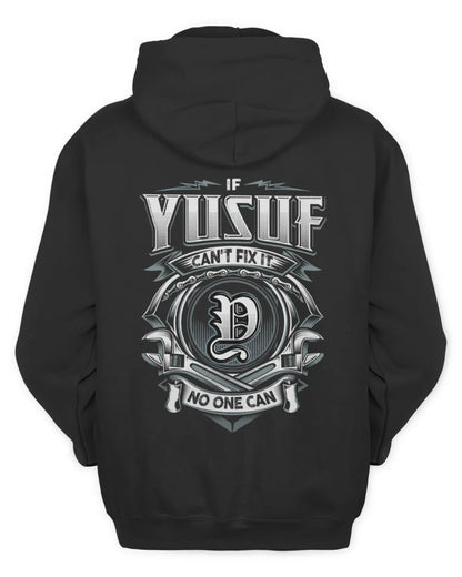 YUSUF AP81-K4-626 - Personalized Ahmed Quote Apparel “If Ahmed Can't Fix It, No One Can” - Unisex Hoodie - Black